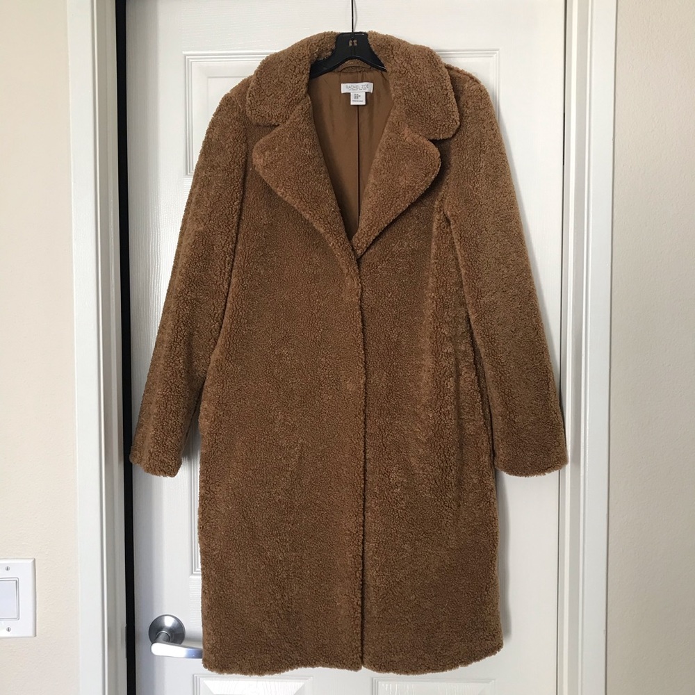 NWOT Rachel Zoe Long Teddy Coat - Brown